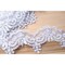 1 Yard 2.5" Wide Metallic Silver Bridal Lace Trim Chiffon with Pearls & Sequins